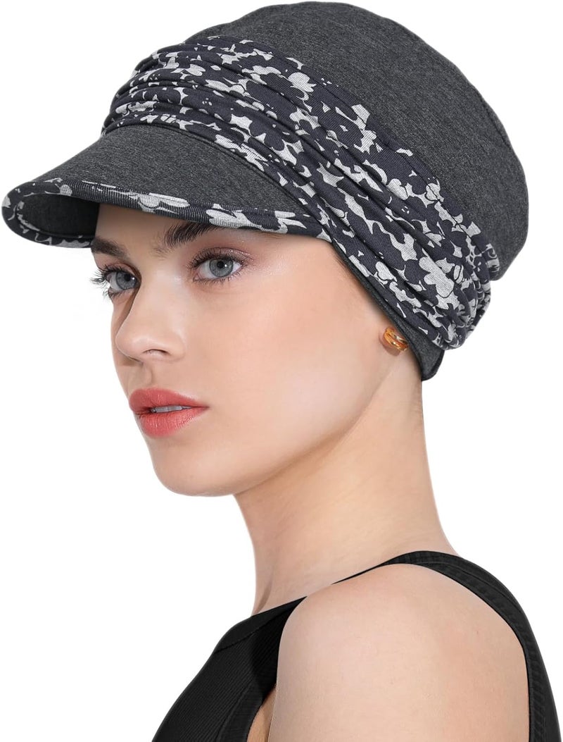 Awefeel Chemo Headwear Viscose Newsboy Cap for Women Fall and Winter Hats - Image 2